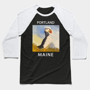 Puffin, Portland Maine Baseball T-Shirt